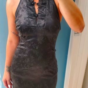 Kimono inspired halter dress